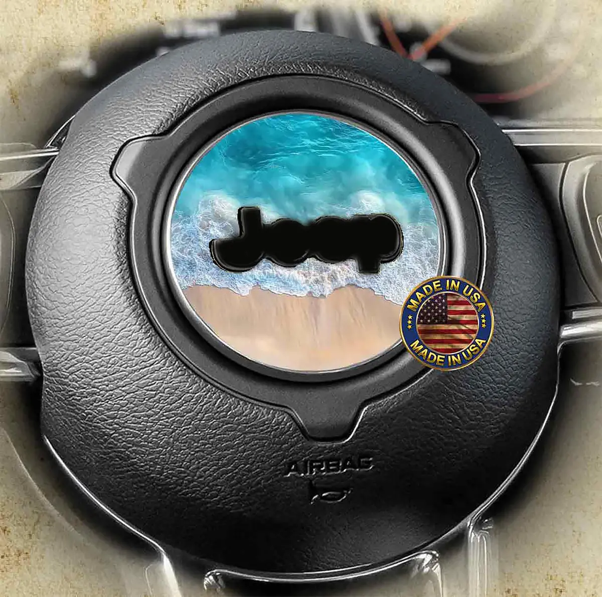 Beach Steering Wheel Decal 110 1
