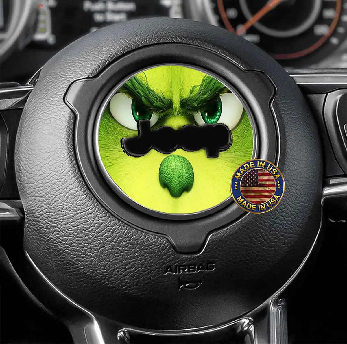 Steering Wheel Decal Grinch 116 1