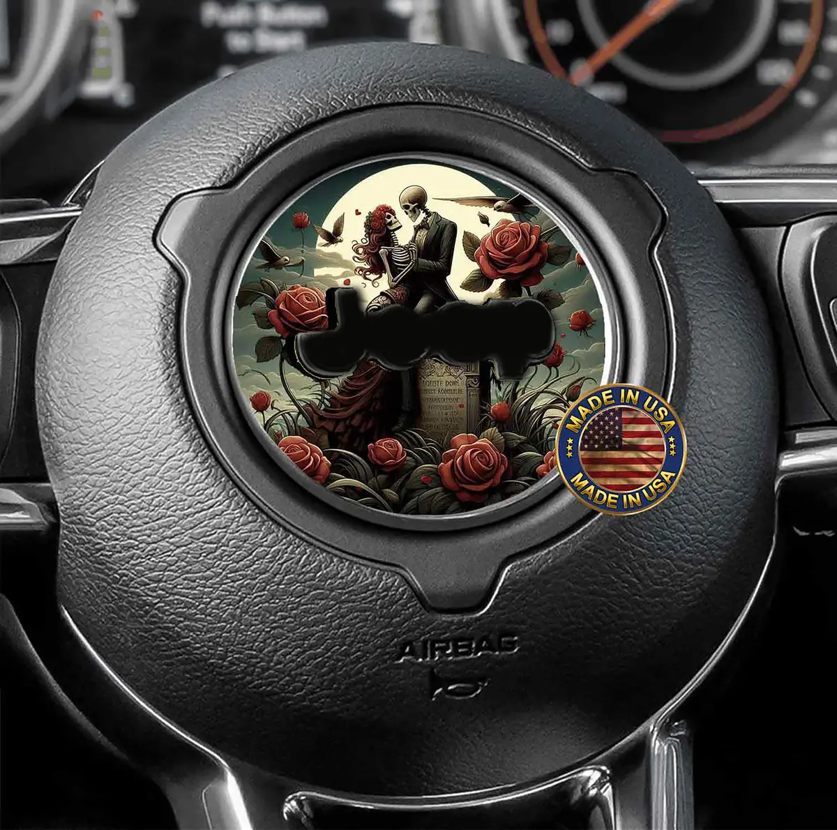 Steering Wheel Decal Death Do Us Part 180 1