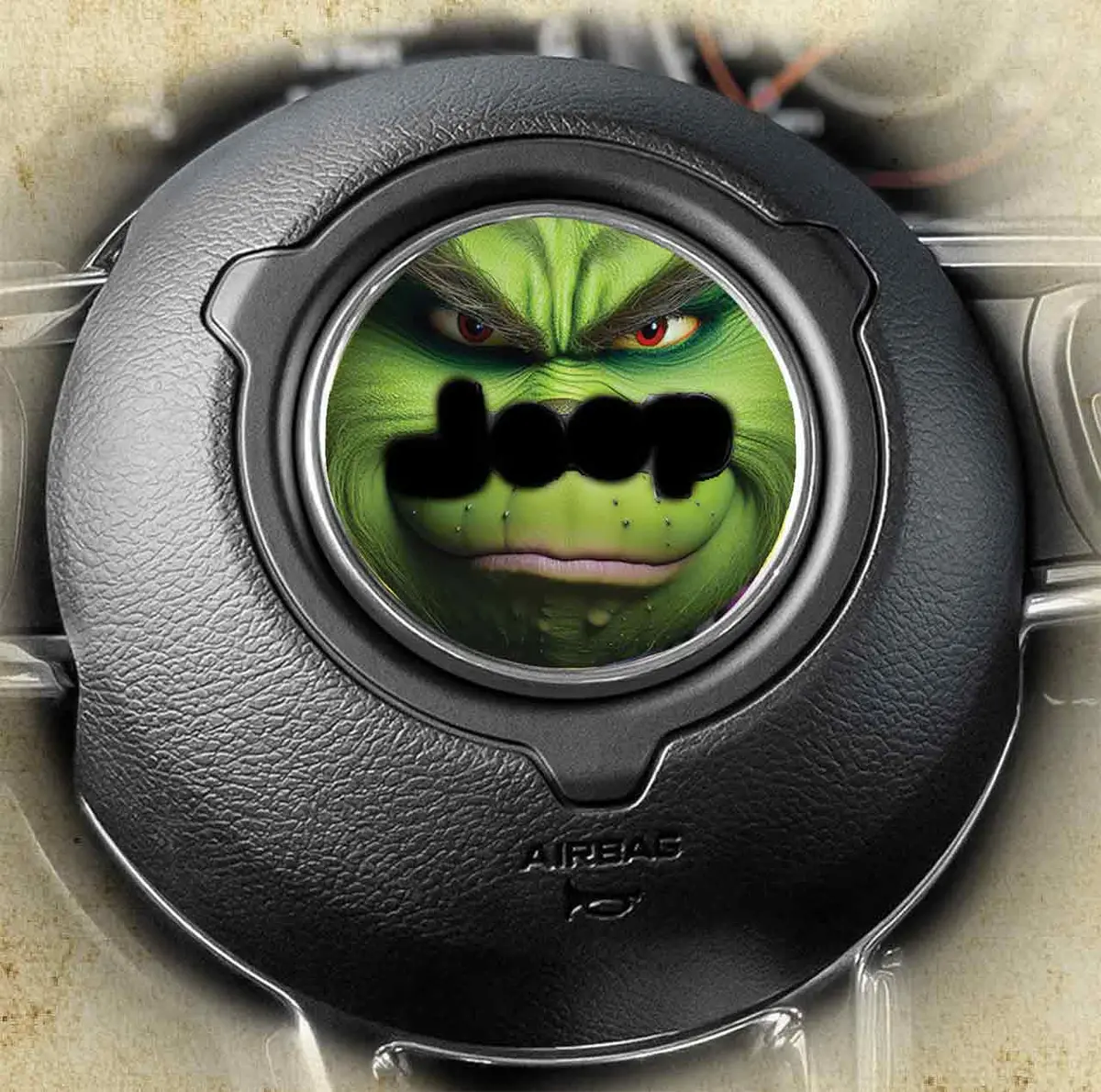 Steering Wheel Decal Grinch 164 1