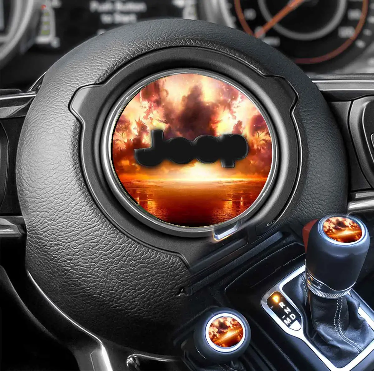 Dynamic Explosion Design Steering Wheel Sticker