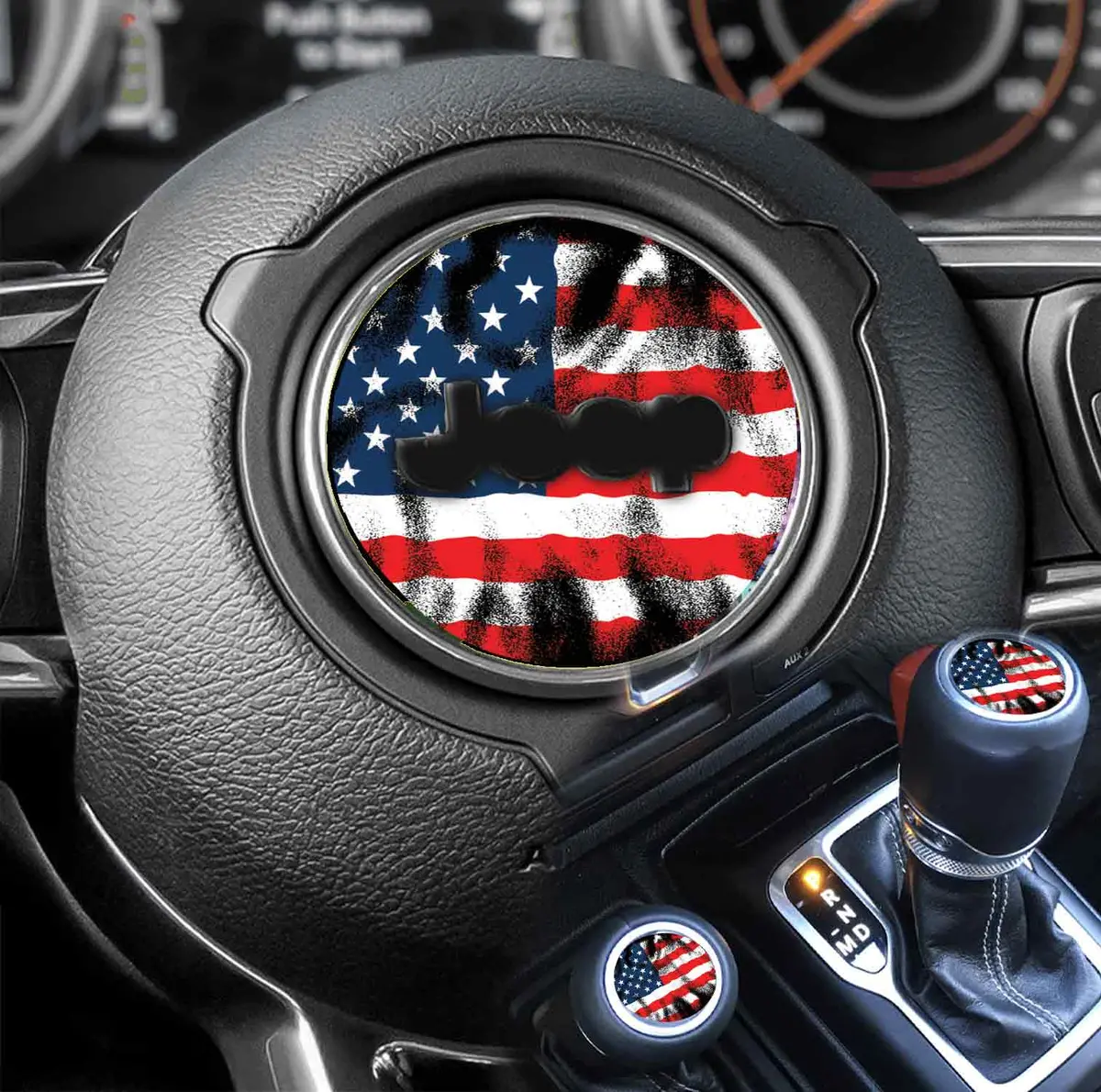 Show your pride with this durable, weather-resistant American flag decal designed specifically for steering wheels.