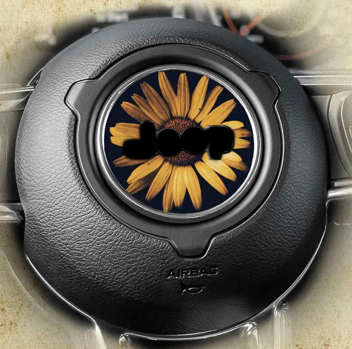Steering Wheel Decal Sunflower 197 1