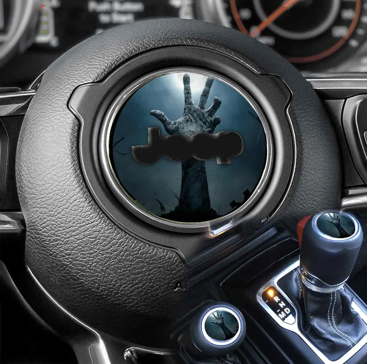 Unique Zombie Hand Decal for Car Steering Wheel