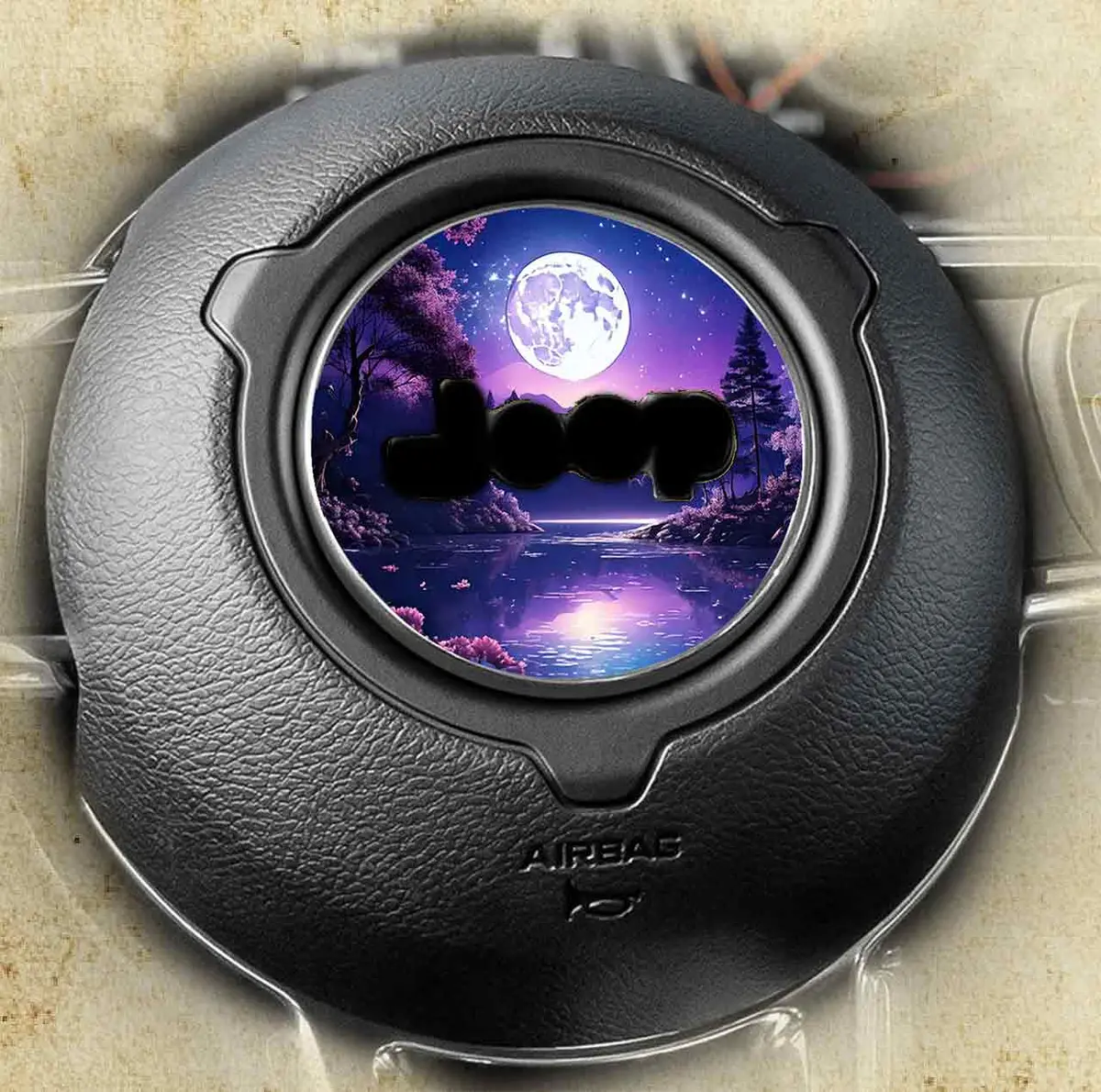 Steering Wheel Decal Purple Moon 198 1