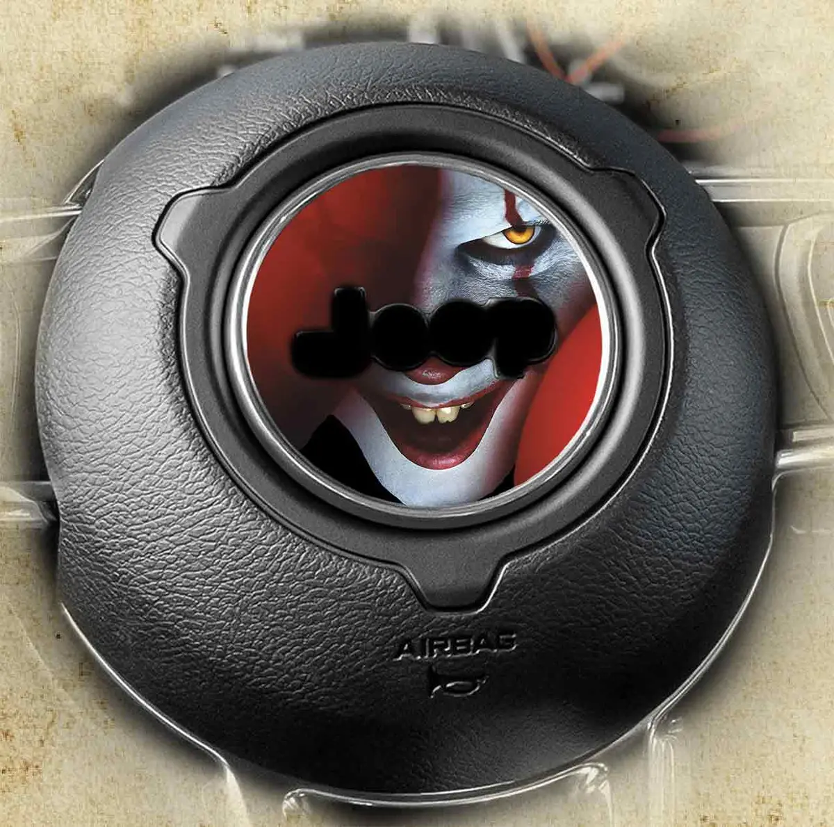 Steering Wheel Decal Clown Face 167 1