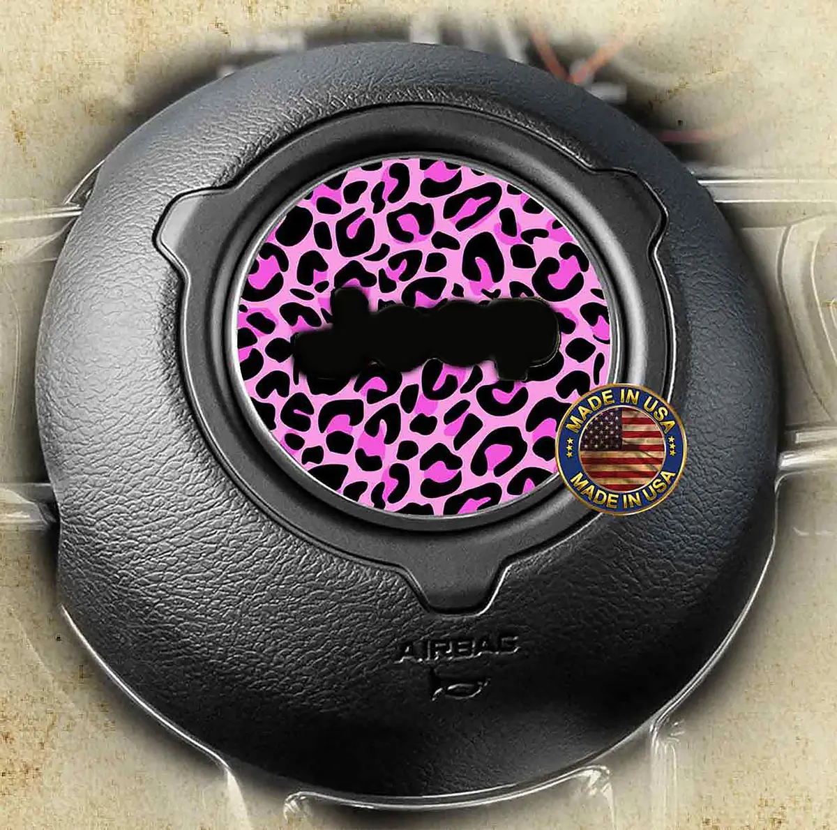 Pink Cheetah Print Steering Wheel Decal 199 1