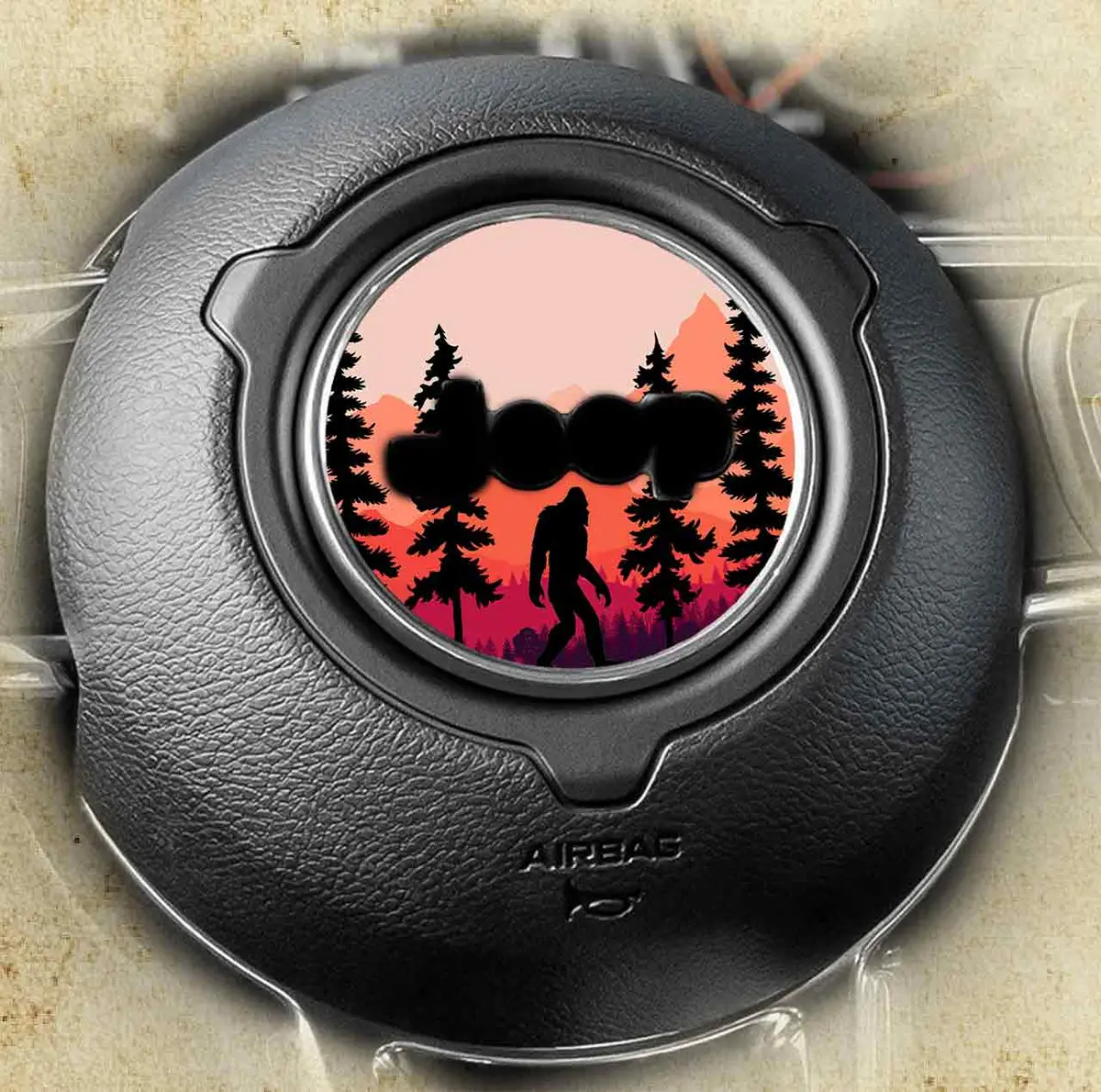 Steering Wheel Decal Sasquatchy 222 1