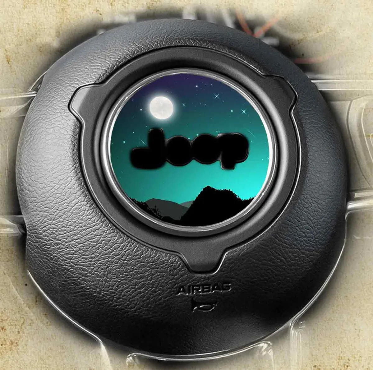 Steering Wheel Decal Mountain Night Sky 223 1