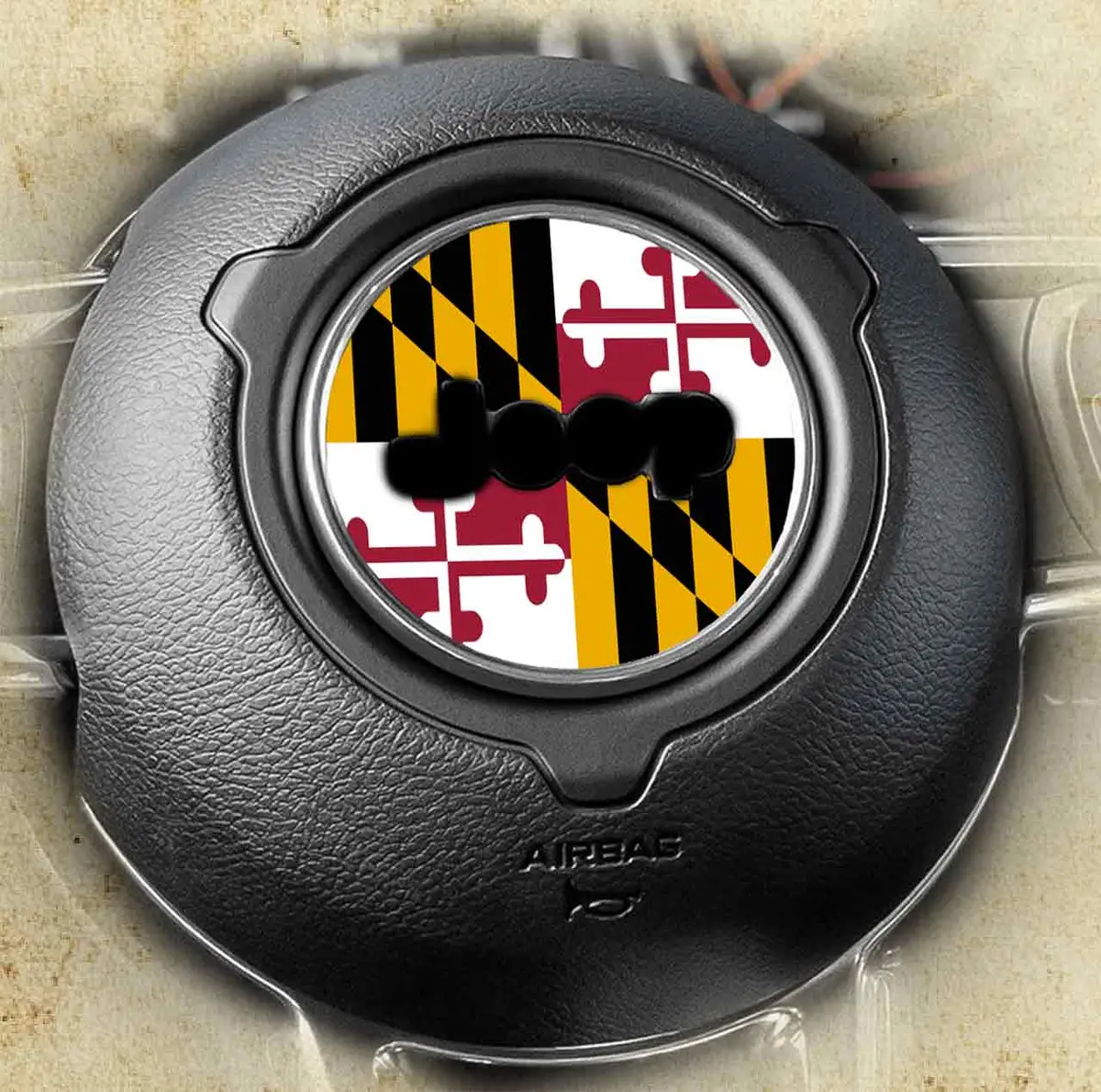 Steering Wheel Decal Maryland Flag 215 1
