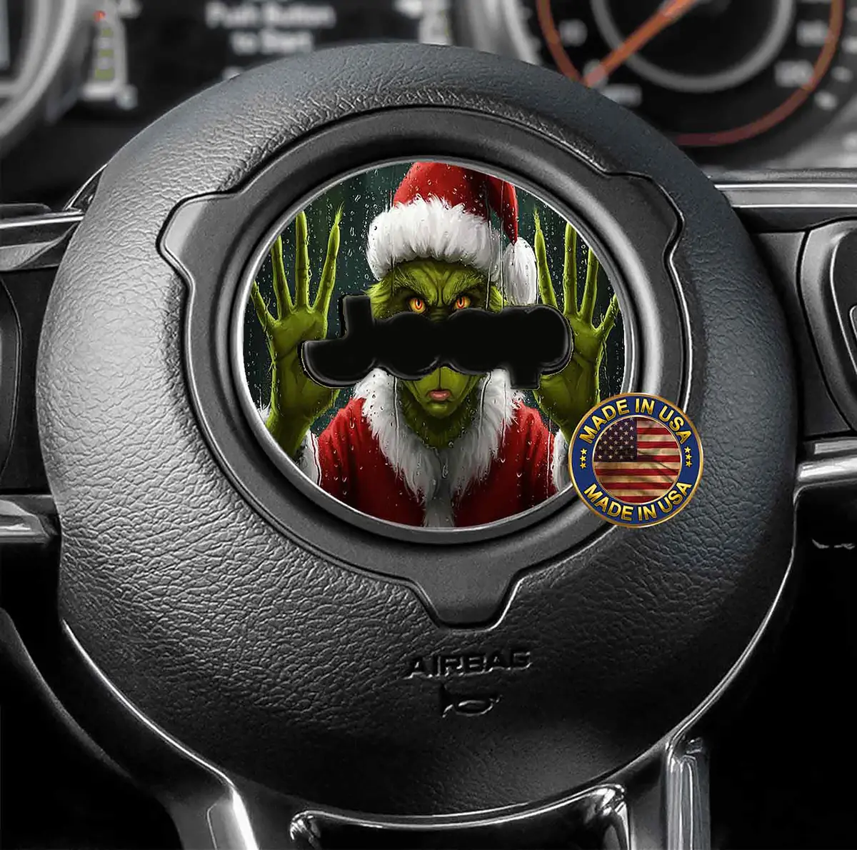 Steering Wheel Decal Grinch 115 1