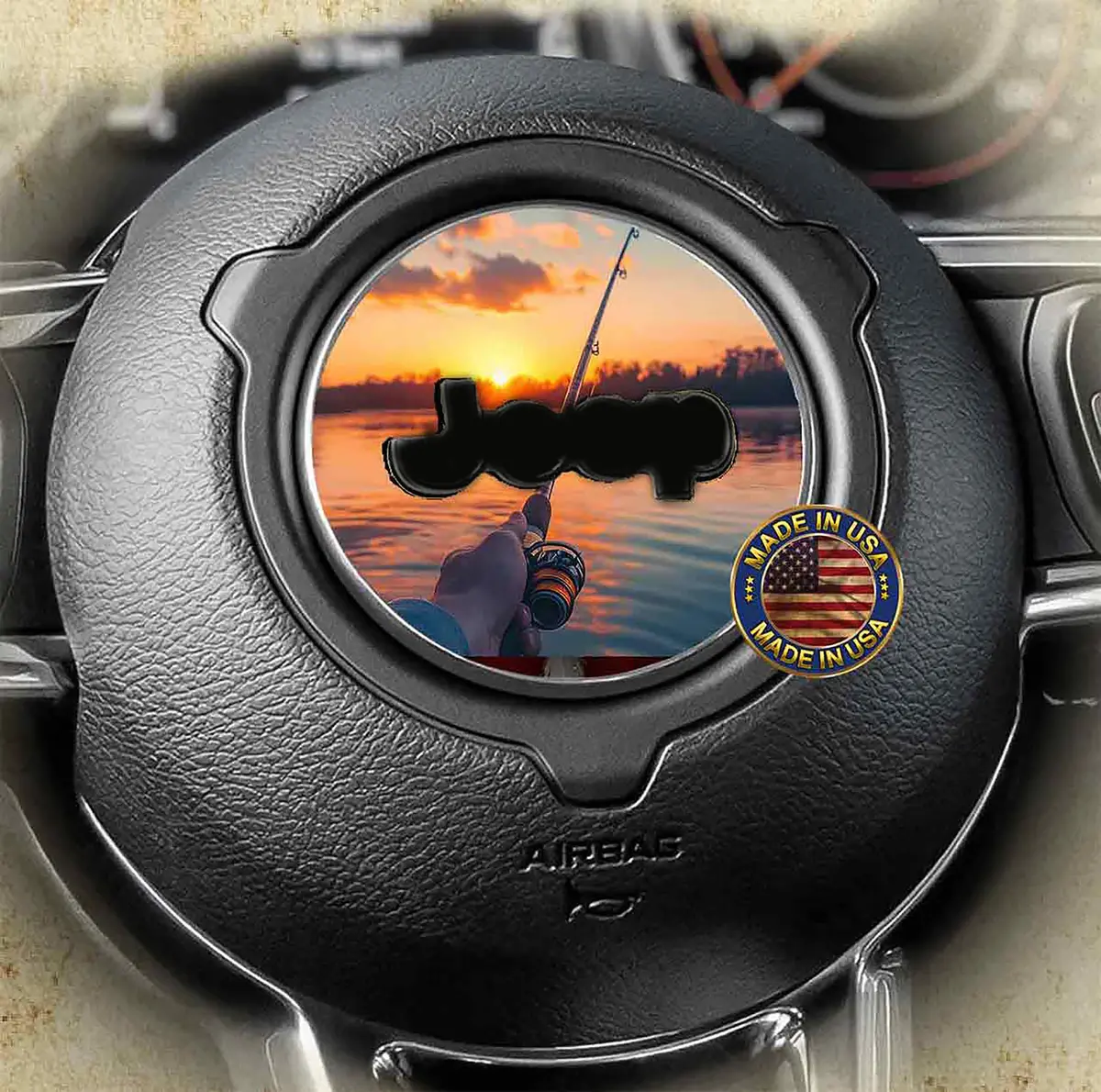 Steering Wheel Decal Fishing 231 1