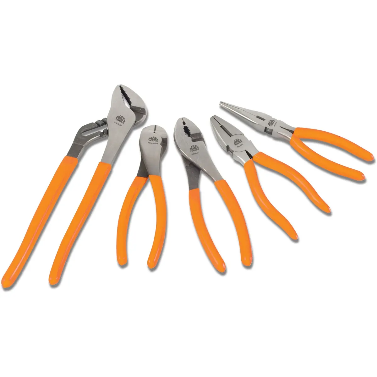 5-Pc. Large Combination Pliers Set - Orange 1