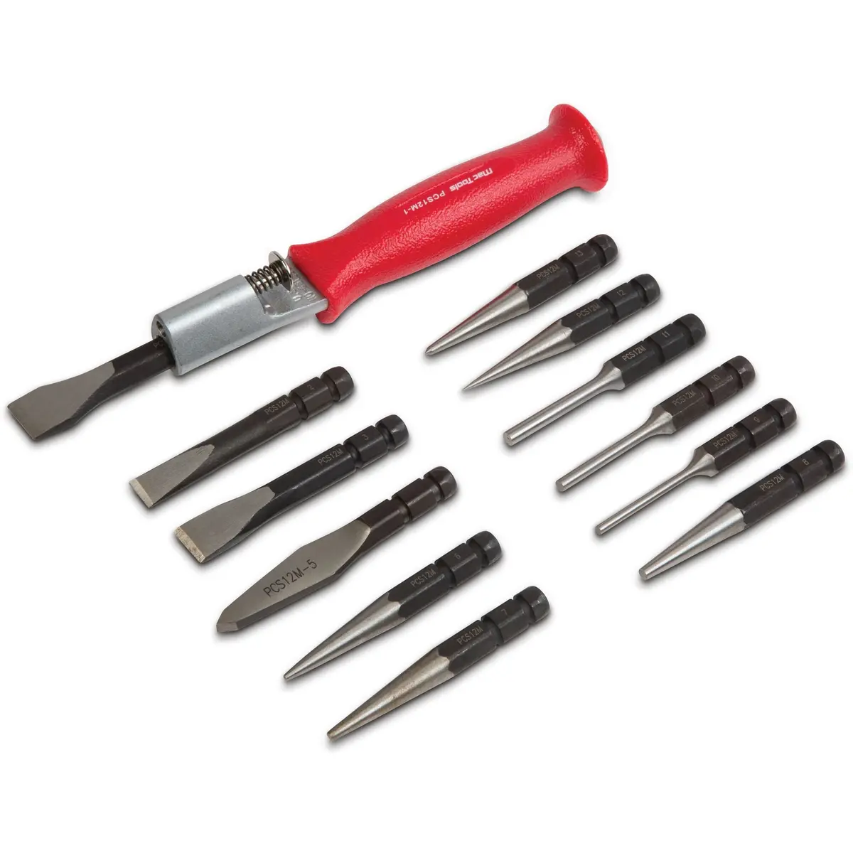 12-Pc. Mini Interchangeable Bit Punch And Chisel Set 1