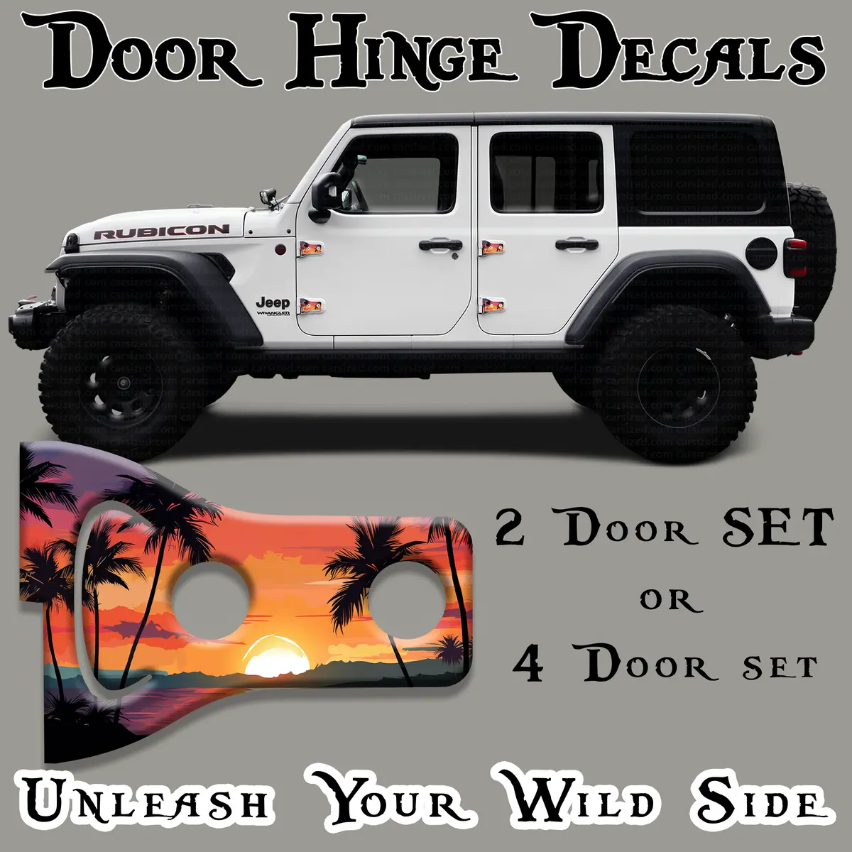 Beach Sunset Door Hinge Decals 14 1