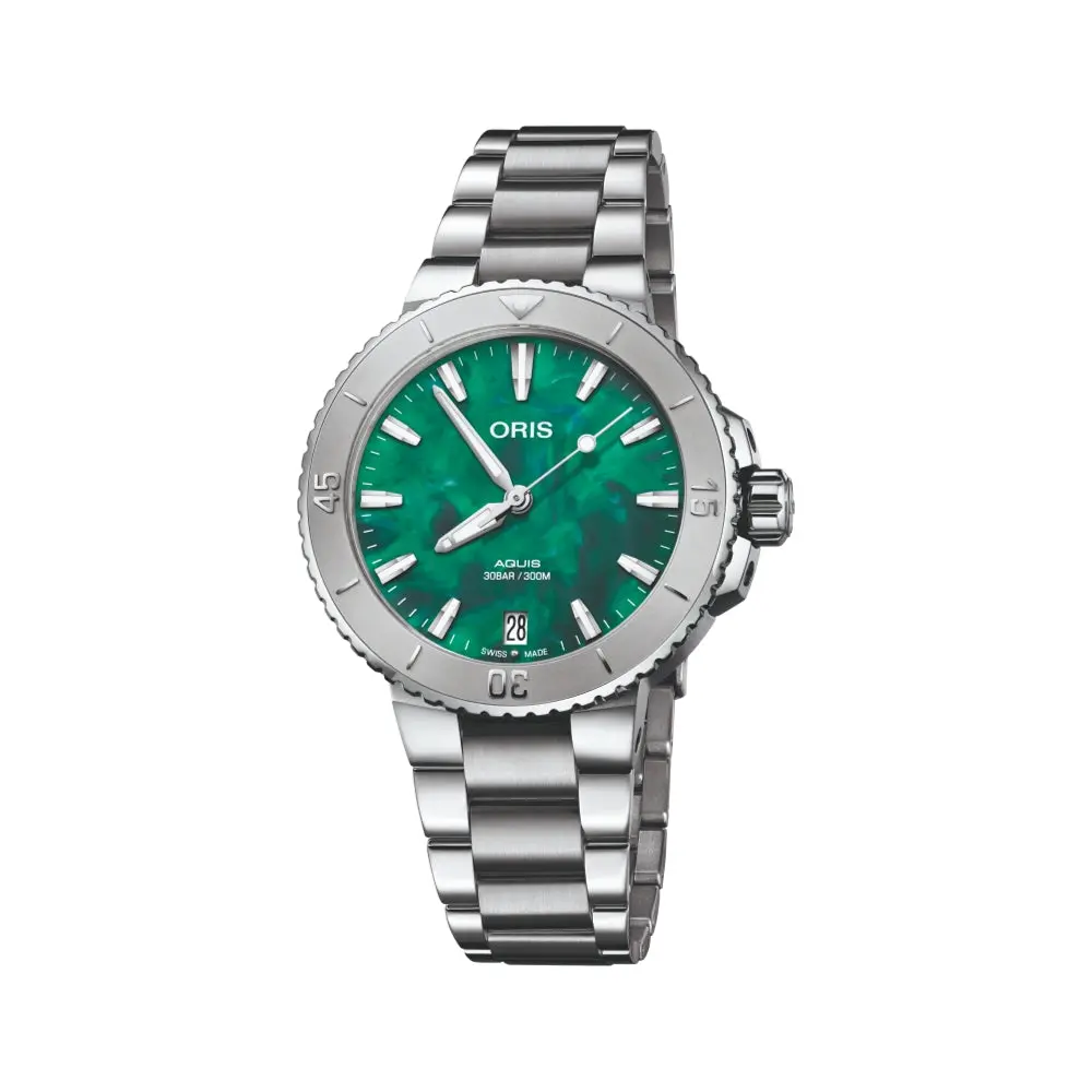 Oris X Bracenet 36.5Mm - Green On Bracelet 1