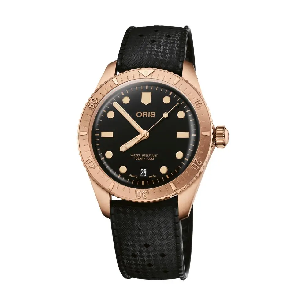 Divers Sixty-Five 'Cotton Candy' Sepia Bronze 38Mm - Black On Rubber Strap 1