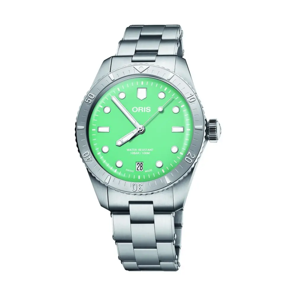 Divers Sixty‑Five 'Cotton Candy' 38Mm - Green On Bracelet 1