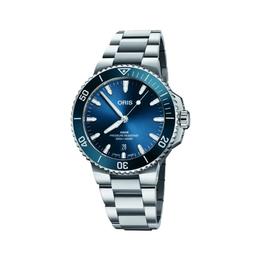 Aquis Date 2024 41.5Mm - Blue On Bracelet 1
