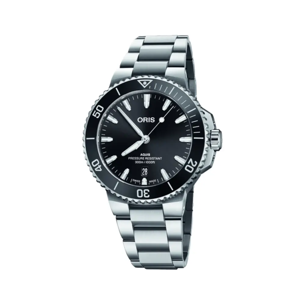 Aquis Date 2024 41.5Mm - Black On Bracelet 1