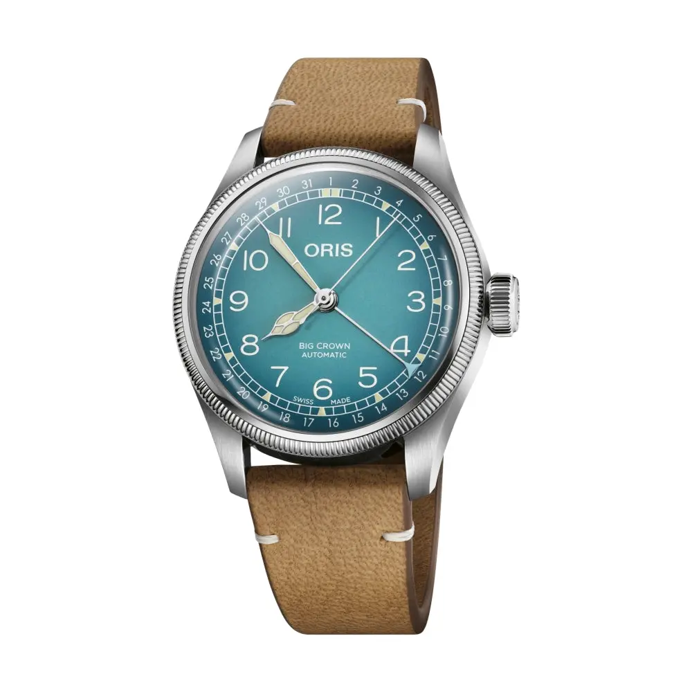 Big Crown X Cervo Volante 38Mm - Blue On Leather Strap 1