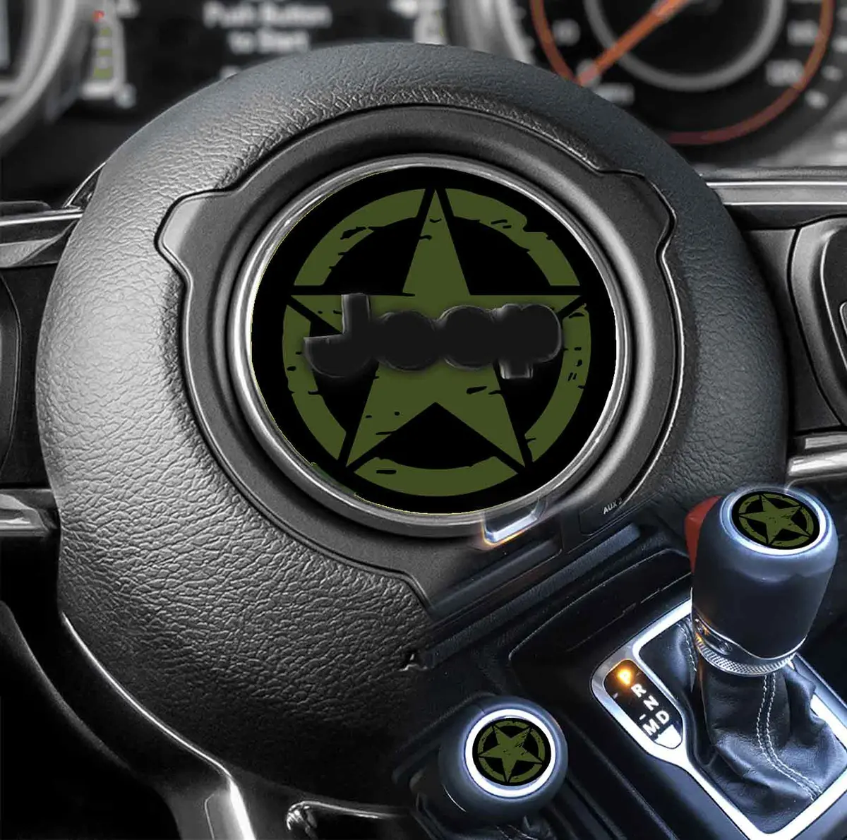 Oscar Mike Star Steering Wheel Decal – 225 mm Diameter