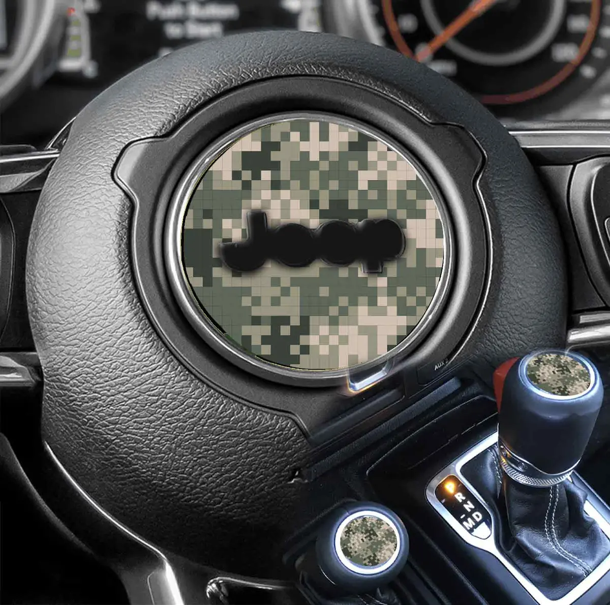 Durable Camouflage Design Steering Wheel Decal (Style 227)