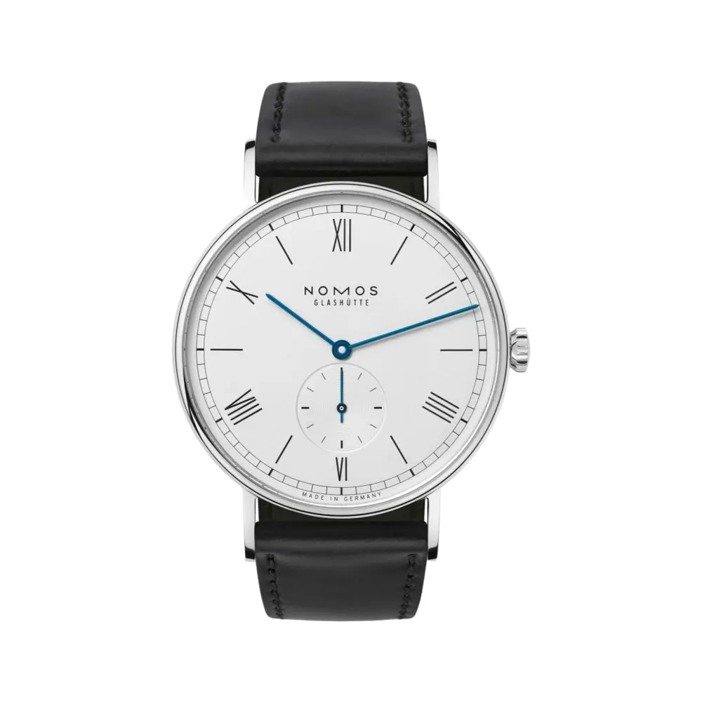 Ludwig 38Mm - White Silver-Plated On Leather Strap 1