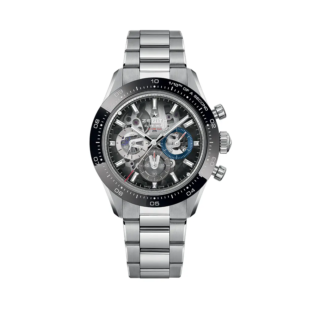 Chronomaster Sport Skeleton 41Mm - Grey, Black Bezel On Bracelet And Additional Rubber Strap 1