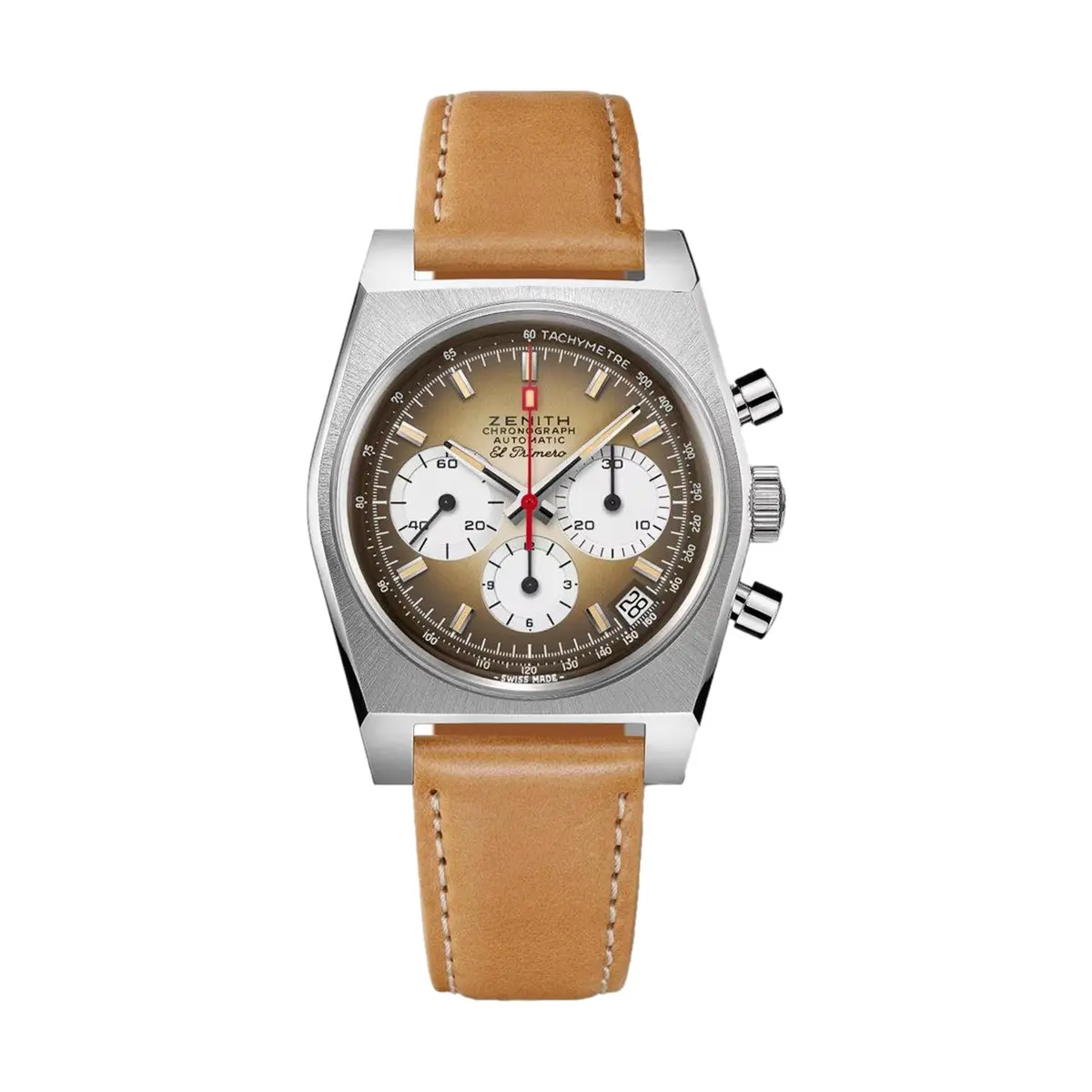 Chronomaster Revival A385 37Mm - Brown On Leather Strap 1