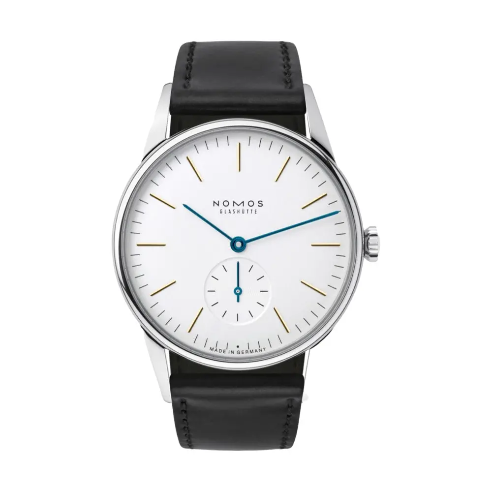 Orion 35Mm - White Silver-Plated On Leather Strap 1