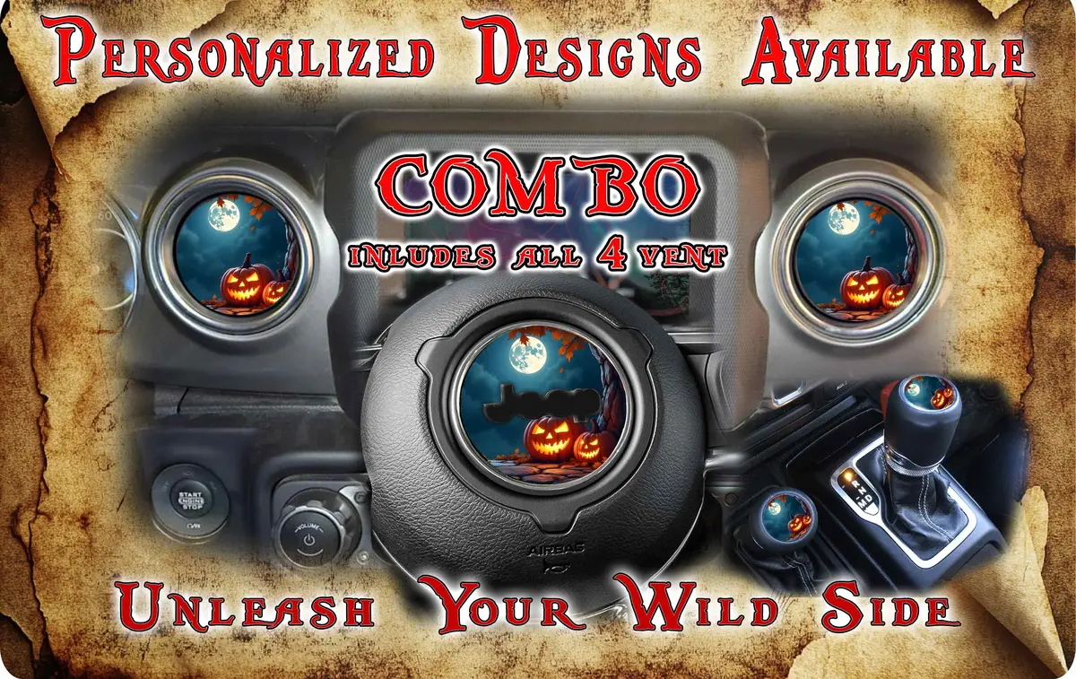 Steering Wheel Decal Pumpkin Patch 123 2