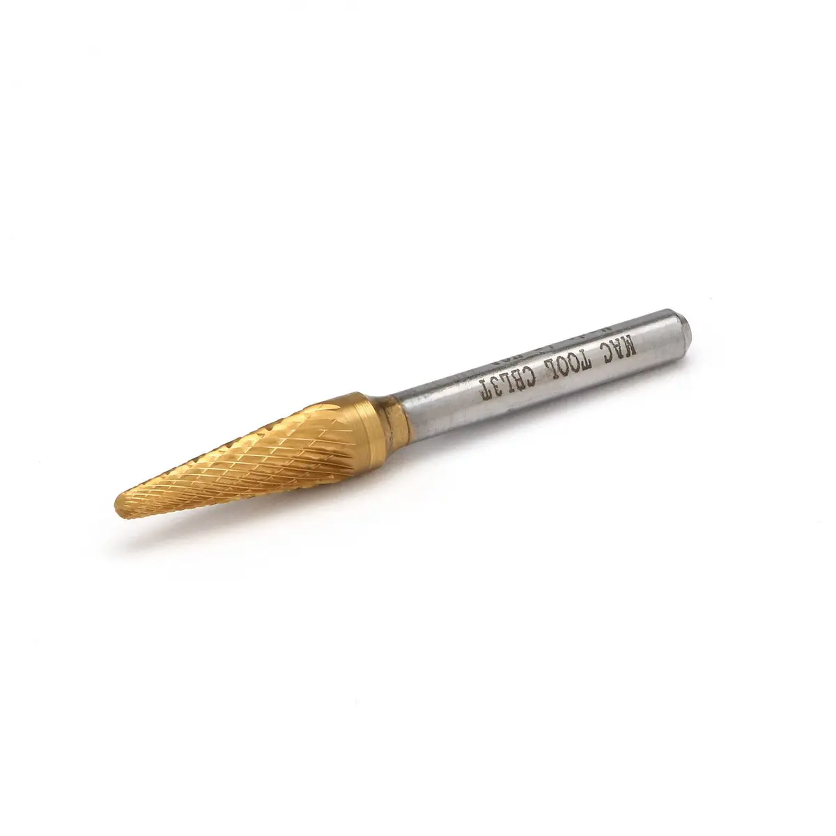 14° Taper Shape Titanium-Nitride Coated Carbide Burr 1