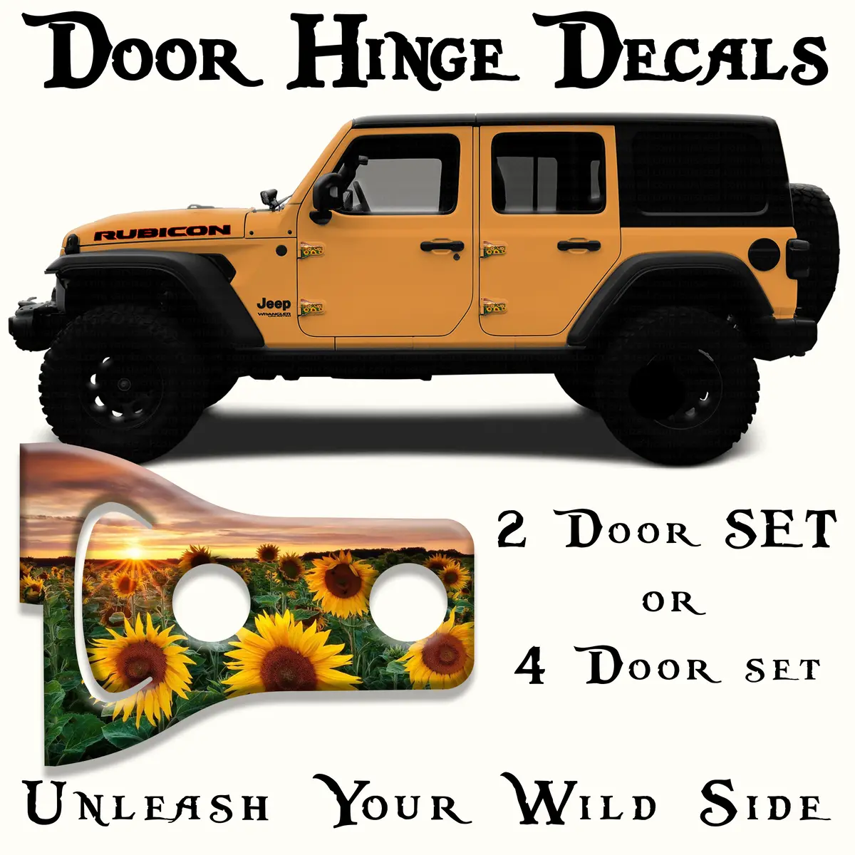 Sunflower Field Door Hinge Decals 39 1