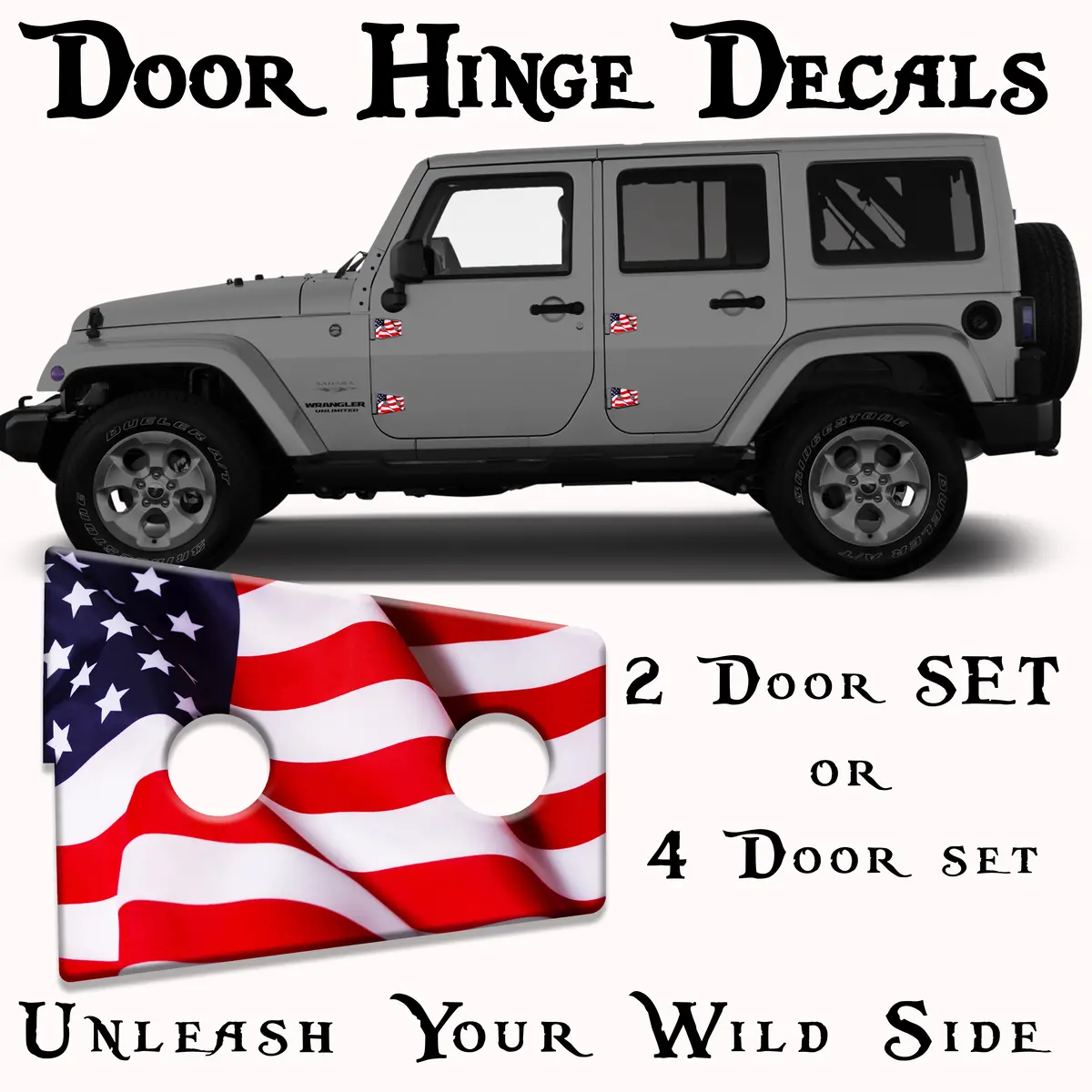 Jk American Flag Door Hinge Decal 3 1