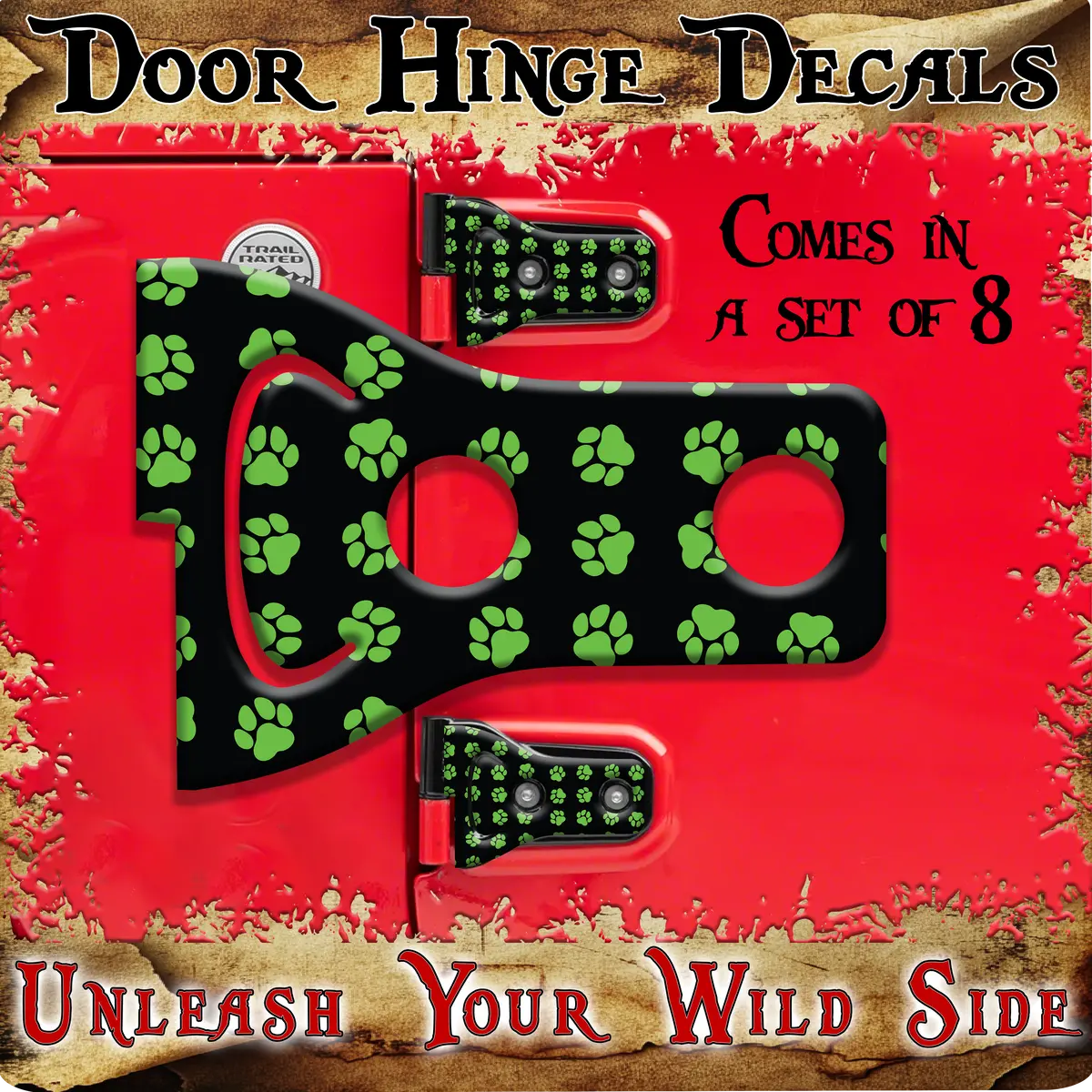 Paw Prints Door Hinge Decals 4 2