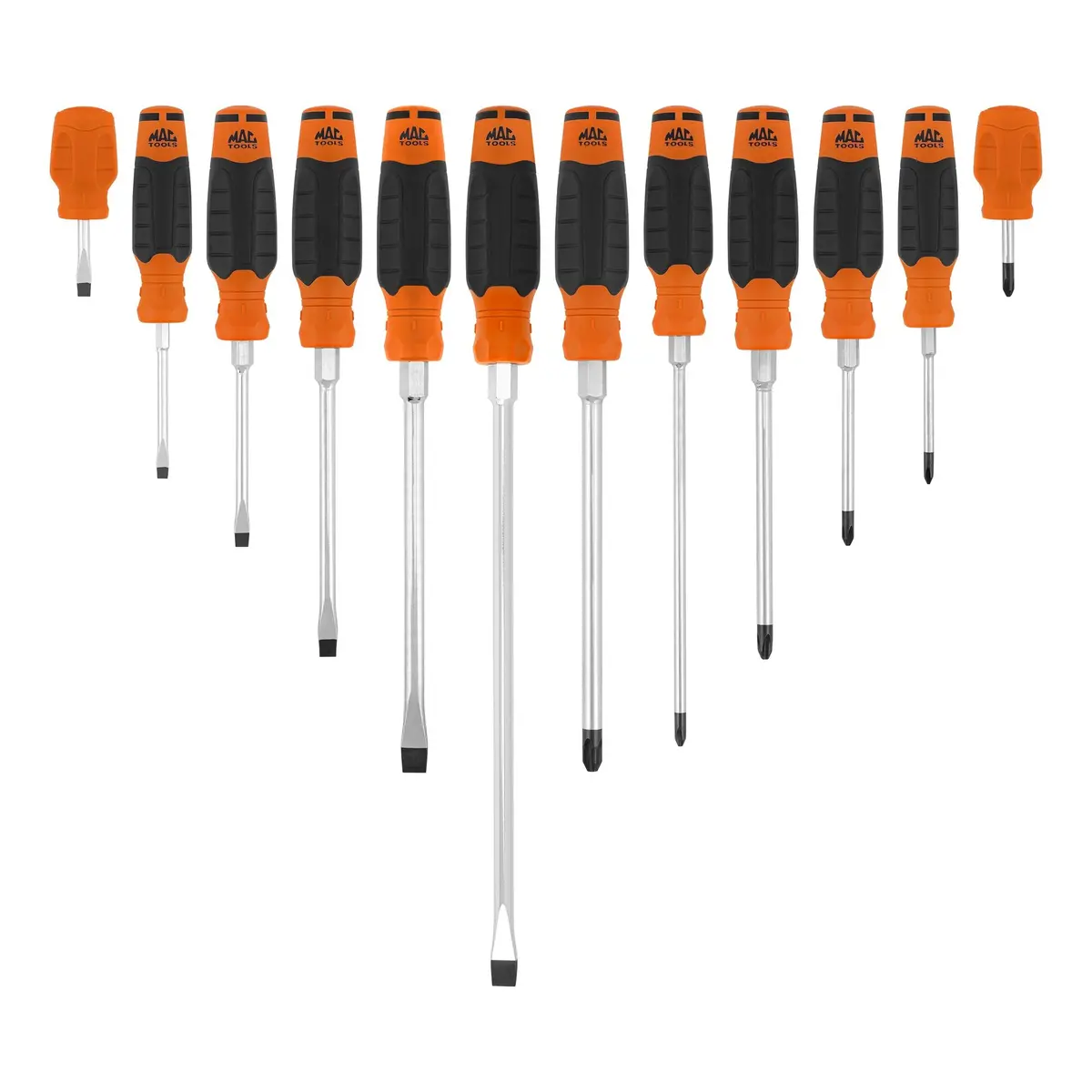 12-Pc.  Mac-Grip Combination Screwdriver Set - Orange 1