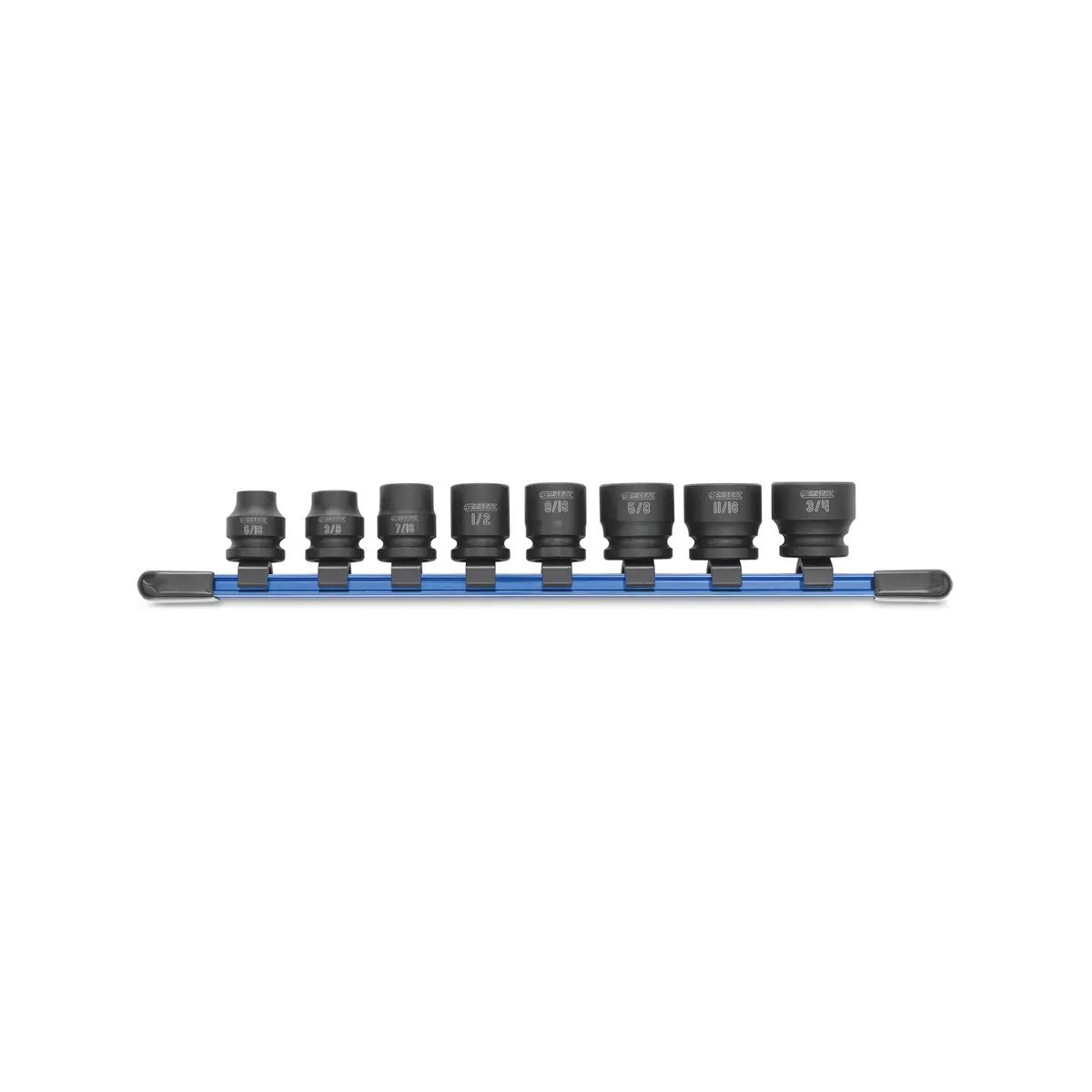 8-Pc. 3/8" Drive Sae Stubby Impact Socket Set - 6-Pt. 1