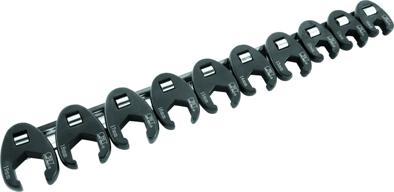 Bikemaster 10-Piece 3/8" Drive Metric Flare Crowfoot Wrench Set 1