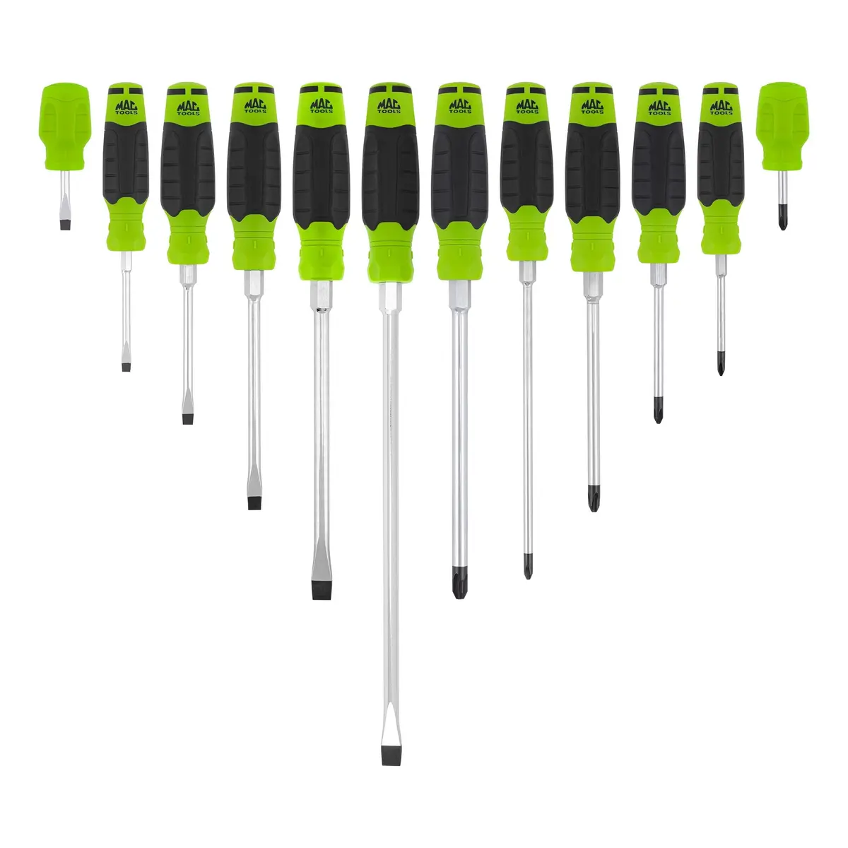 12-Pc.  Mac-Grip Combination Screwdriver Set  - Green 1