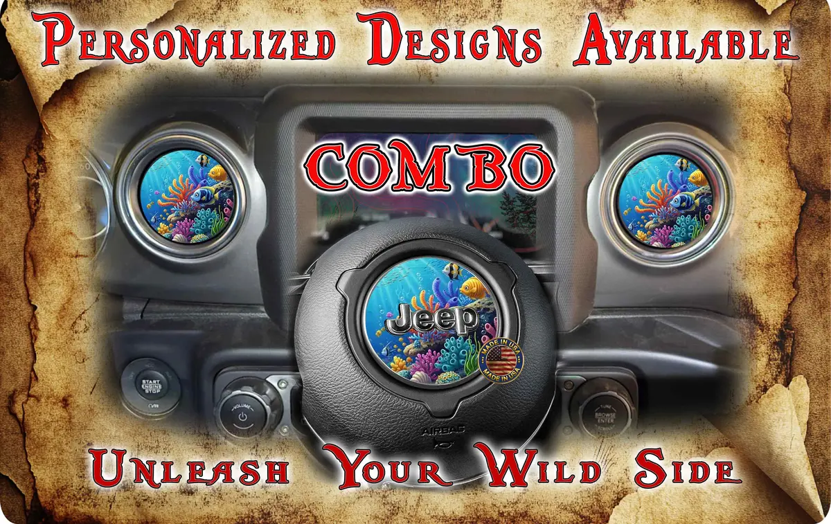 Steering Wheel Decal Reef Fish 134 1