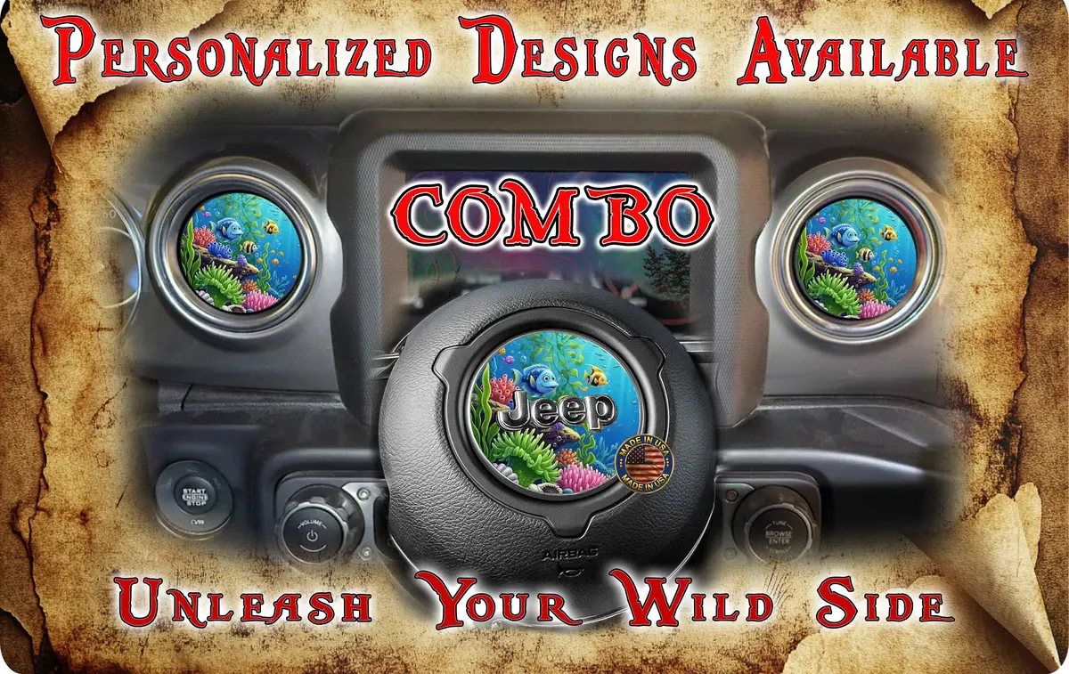 Steering Wheel Decal Reef Fish 133 1