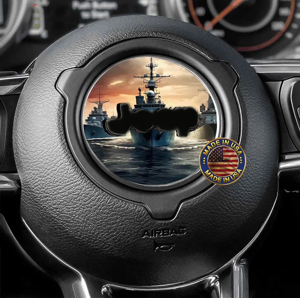 Navy Steering Wheel Decal 126 1