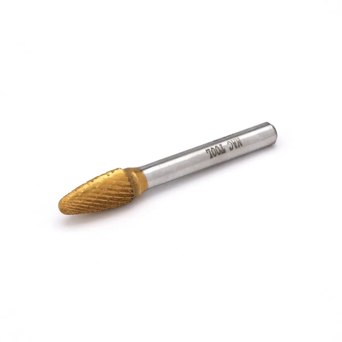 Tree Shape Radius End Titanium-Nitride Coated Carbide Burr 1