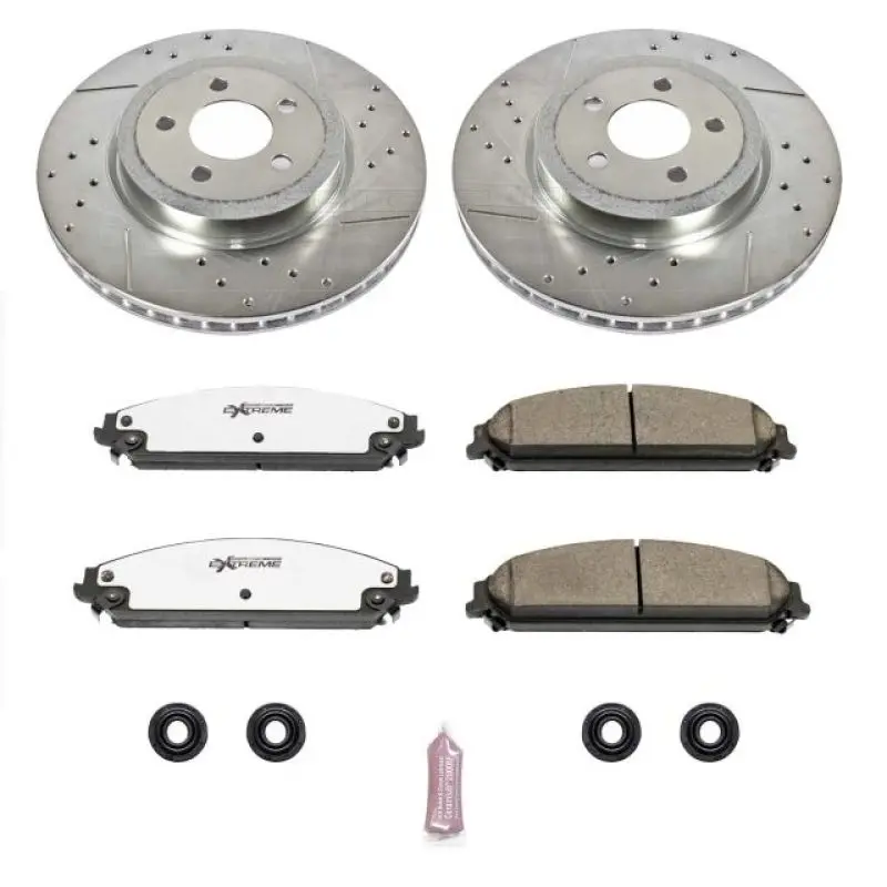 Power Stop Z26 Street Warrior Front Brake Kit For 2005–2019 Chrysler 300 1