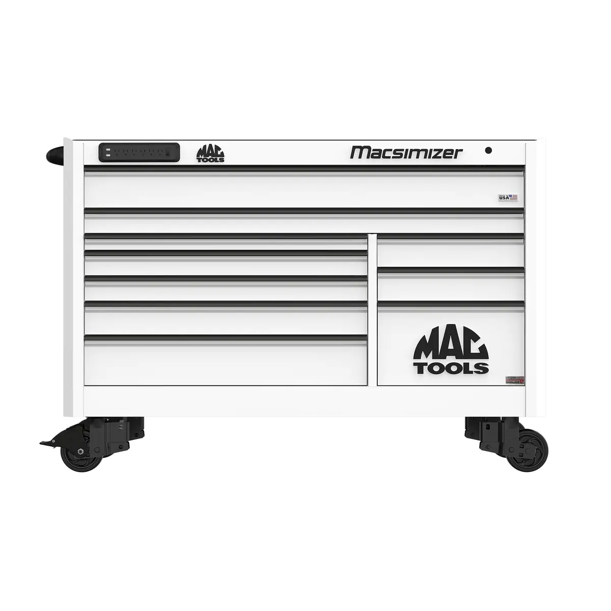 Macsimizer® Series 10-Drawer Workstation With Powertech™ Drawer - Titanium White 1