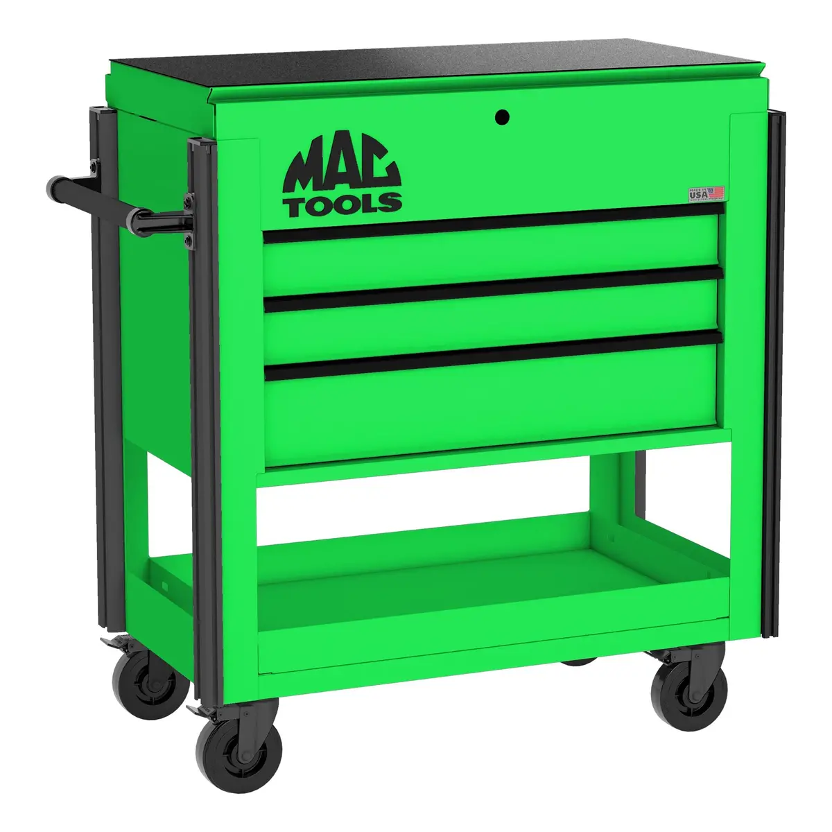 5-Drawer Utility Cart W/ Full Lid - Lime Green 1