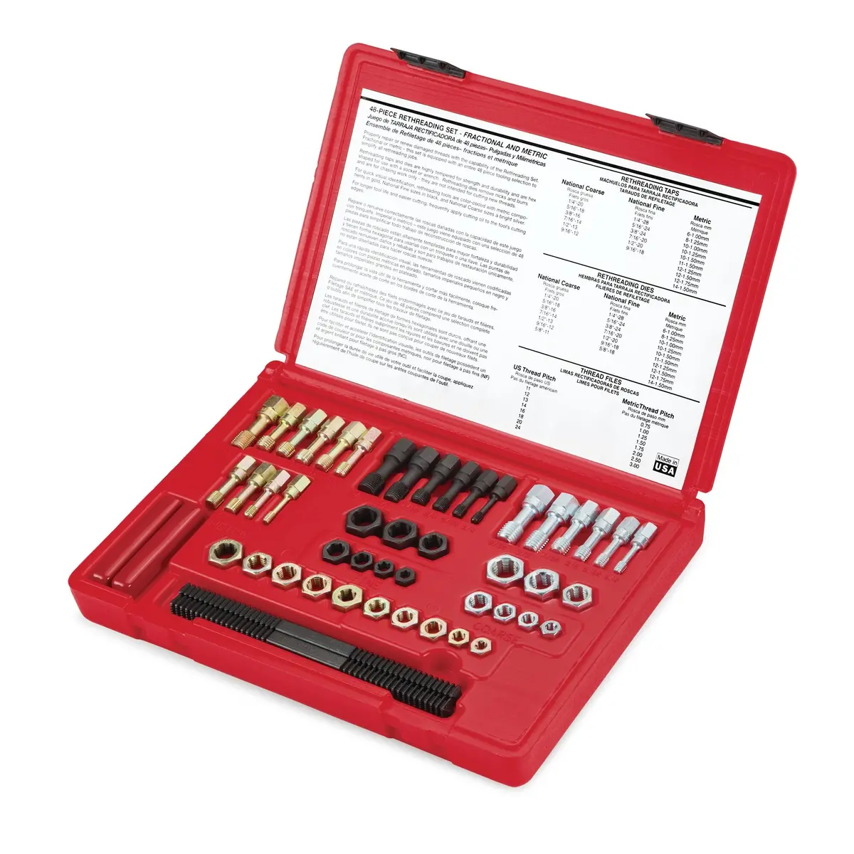 48-Pc. Rethreading Tap And Die Set 1