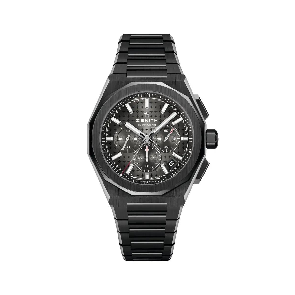 Defy Skyline Chronograph Ceramic 42Mm - Black-Toned On Bracelet W/ Extra Rubber Strap 1