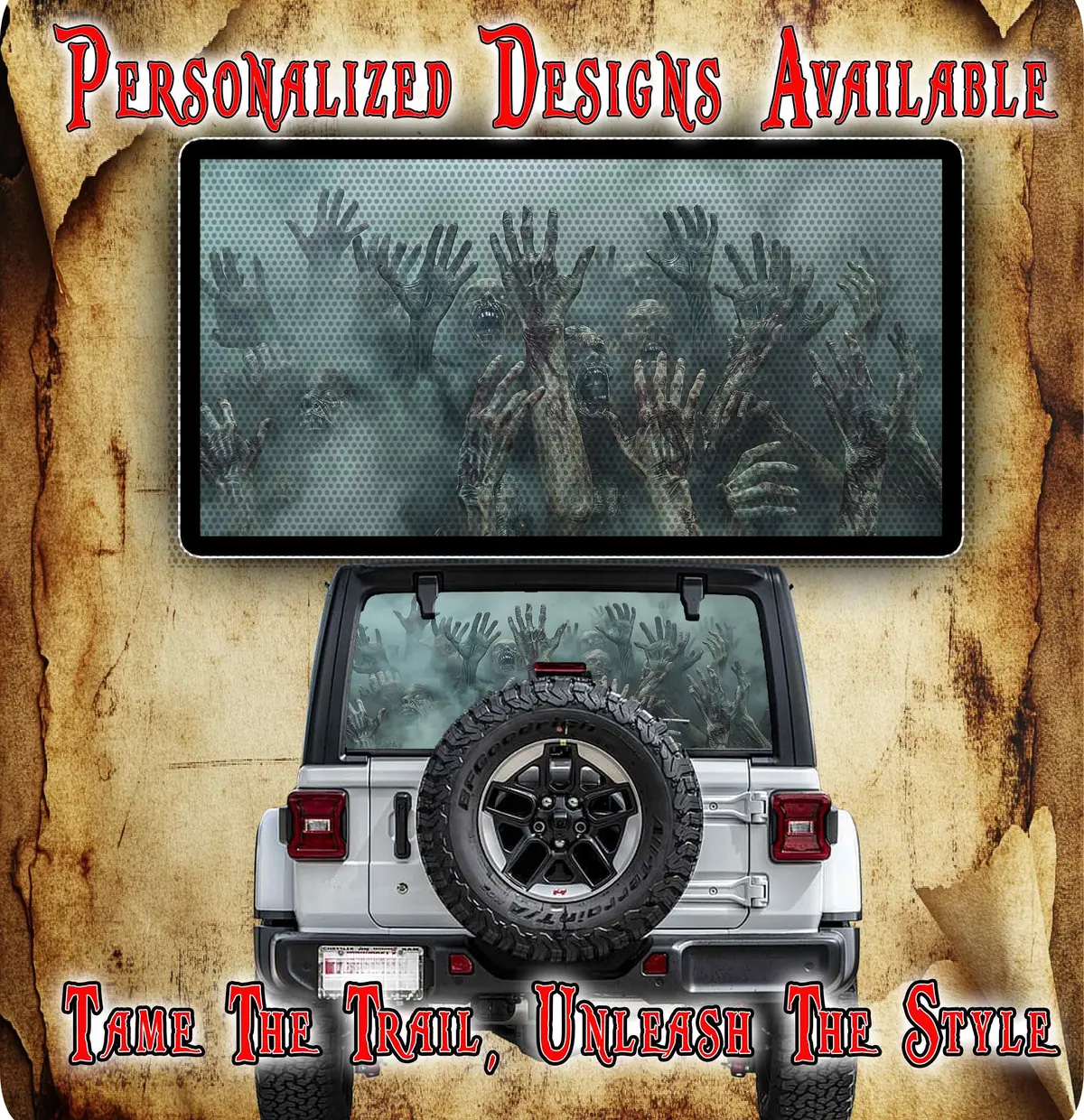 Zombie Cow Rear Window See Through Graphic. 1